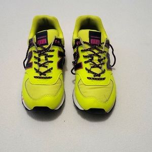 Yellow and Pink Womens New Balance 574